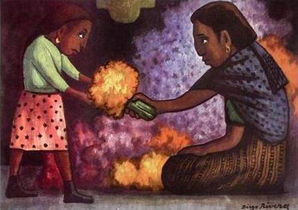 diego rivera Vendedora de flores