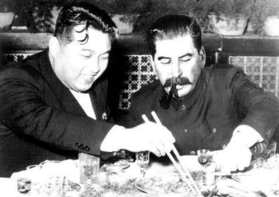 Stalin y Kim il Sung